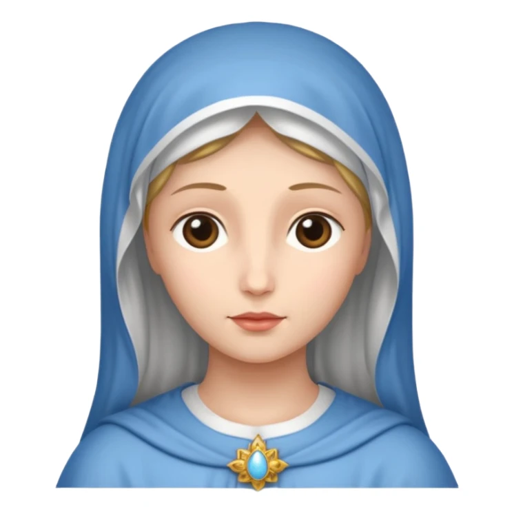 A serene biblical illustration of the virgin mary sticker