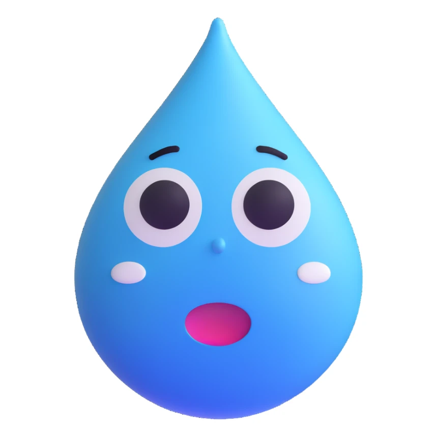 sad water droplet sticker