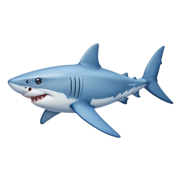 Shark with a pair of blue shoes  sticker