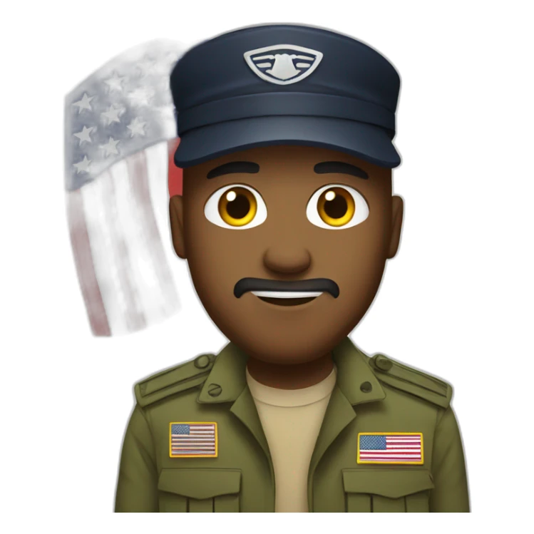 patriotic military rapper sticker