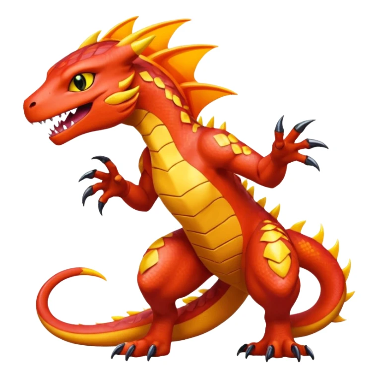 Oily smooth glossy evil Charmeleon-Zeraora-Salandit-fusion sticker