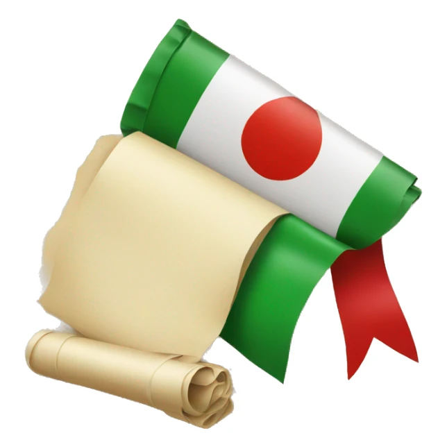 italian flag and diploma sticker