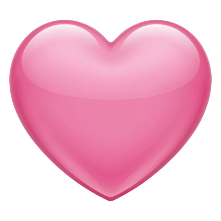 glossy, see-through pink heart frutiger aero style sticker