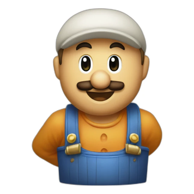 a traditional october fest visitor in super mario style sticker