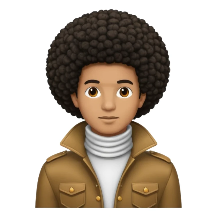 Homme noir avec un afro et style  sticker