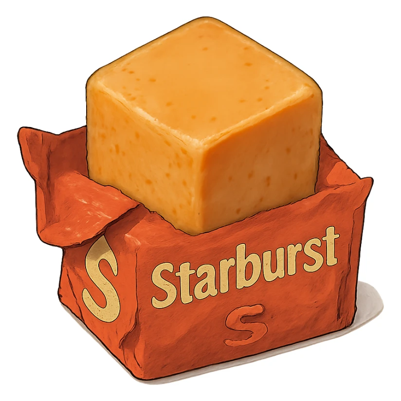 starburst candy sticker