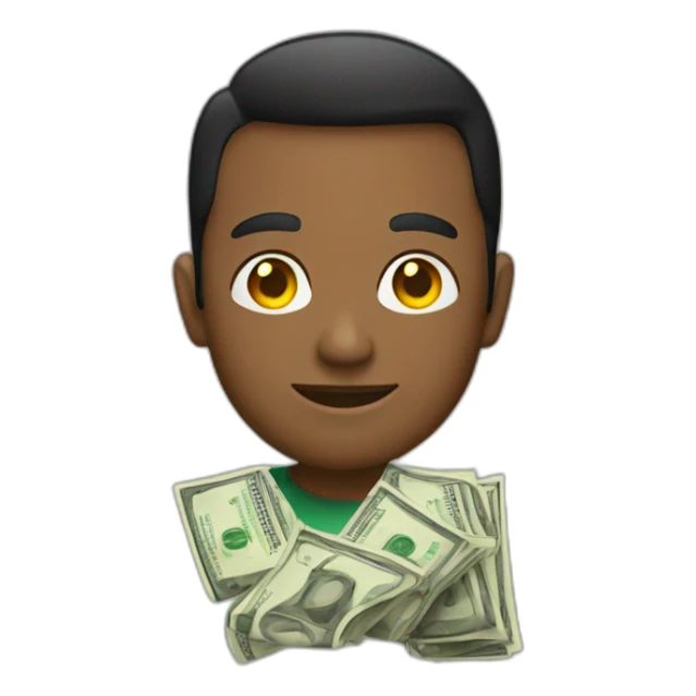 persona con bolsas de dinero sticker