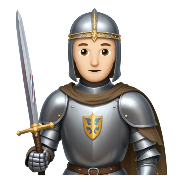 Knight with king Baldwin IV mask sticker