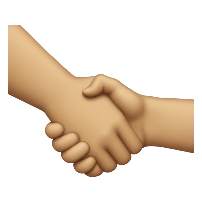 Create a hand shake emoji where the hands aren't touching yet sticker