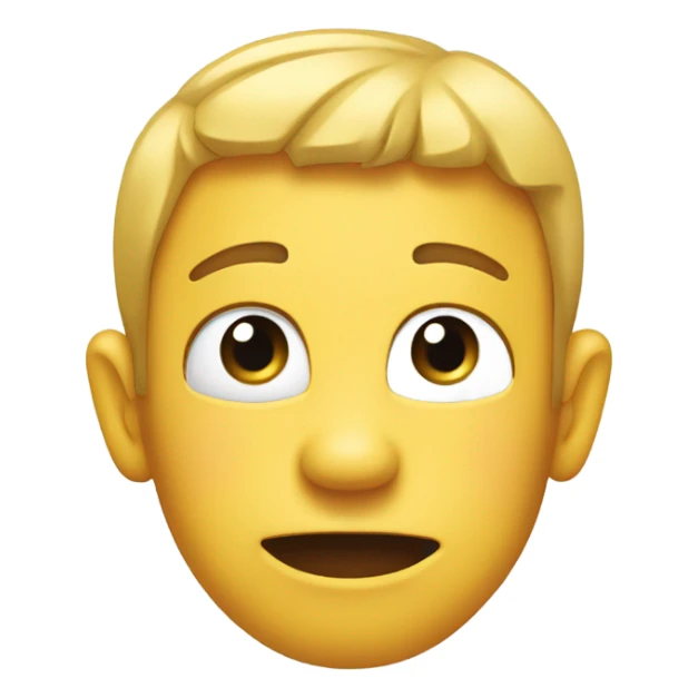 An emoji face with both hands placed behind its ears, palms facing forward, as if trying to listen carefully or playfully emphasizing its ears sticker