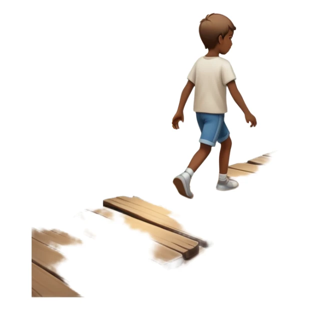 A small figure walks back broken bridge, holding soft 2 orbs in hand—symbolizing compassion and forgiveness. A gentle heart aura trails behind them, showing healing in motion. sticker