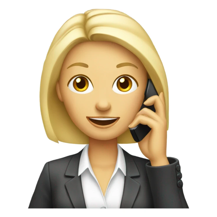 Blonde businesswoman talking on her cell phone sticker