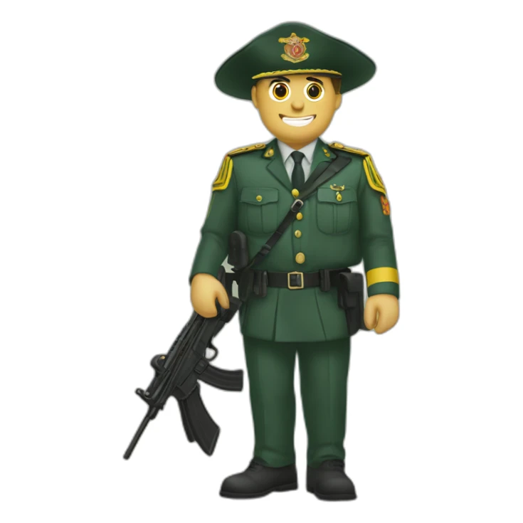 guardia civil con tricornio sticker