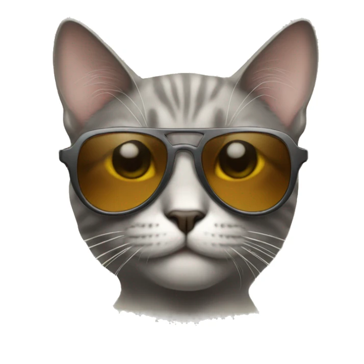 Cat with sunglasses sticker