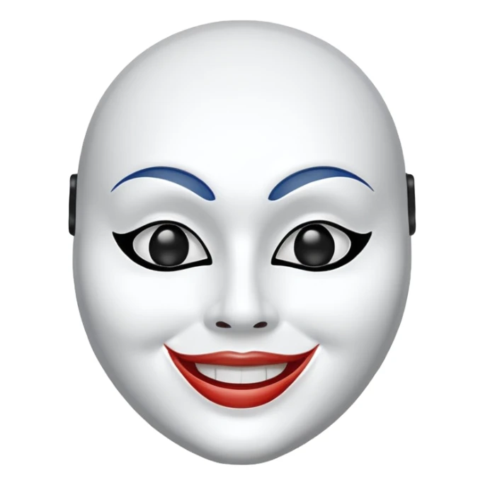  white theater mask from snow white sticker