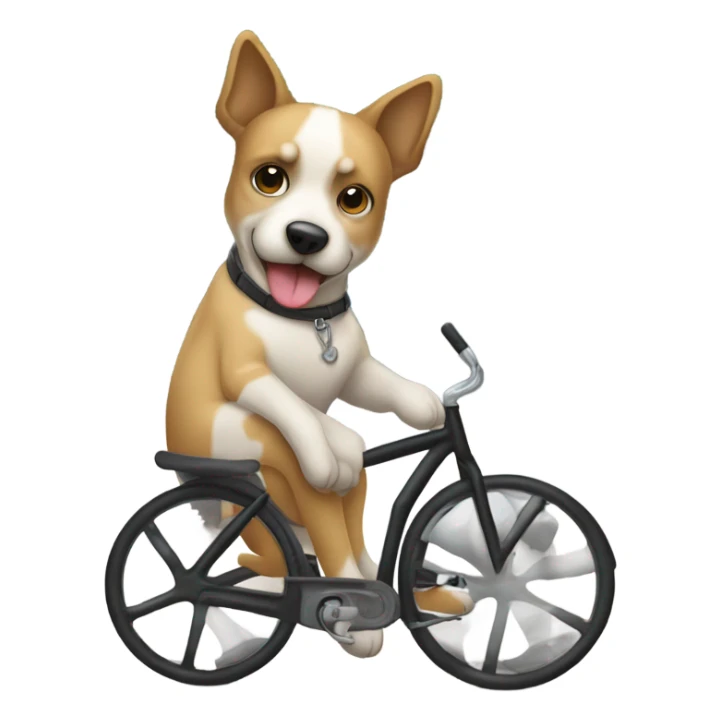 Un perro montado en una bicicleta  sticker