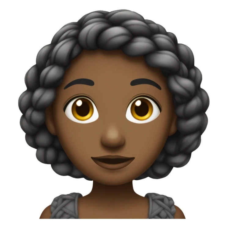 Une fille noirte qui a de longue tresse sticker