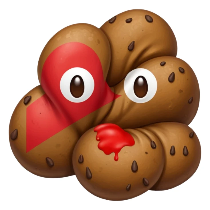 Make a Indonesian flag but there's poop inside the flag sticker