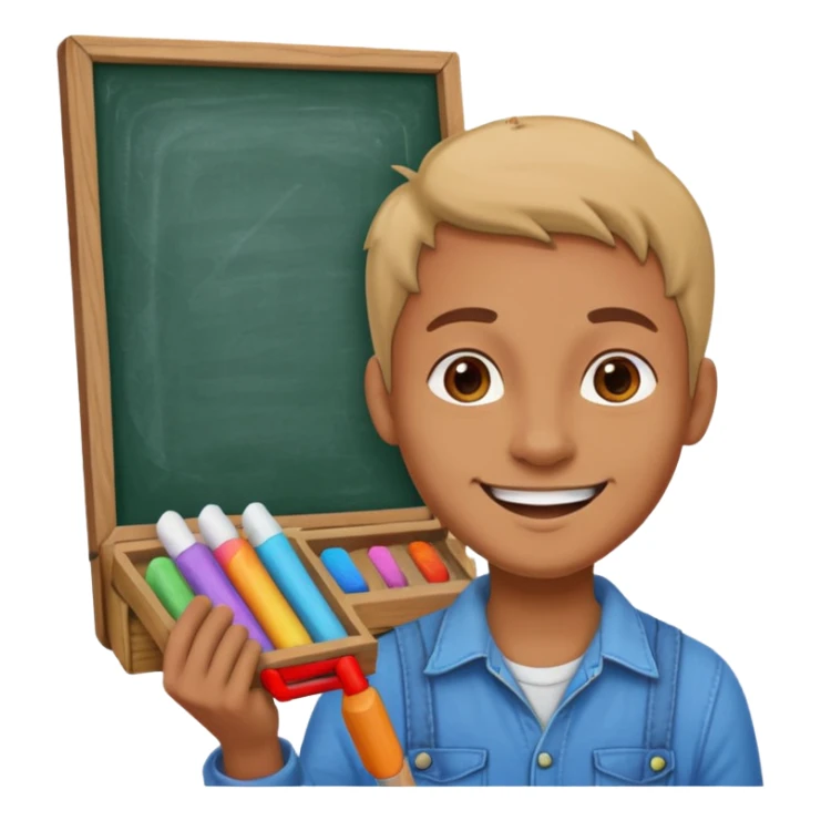 Chalk Drawer + sidewalk board, Street Artist. sticker