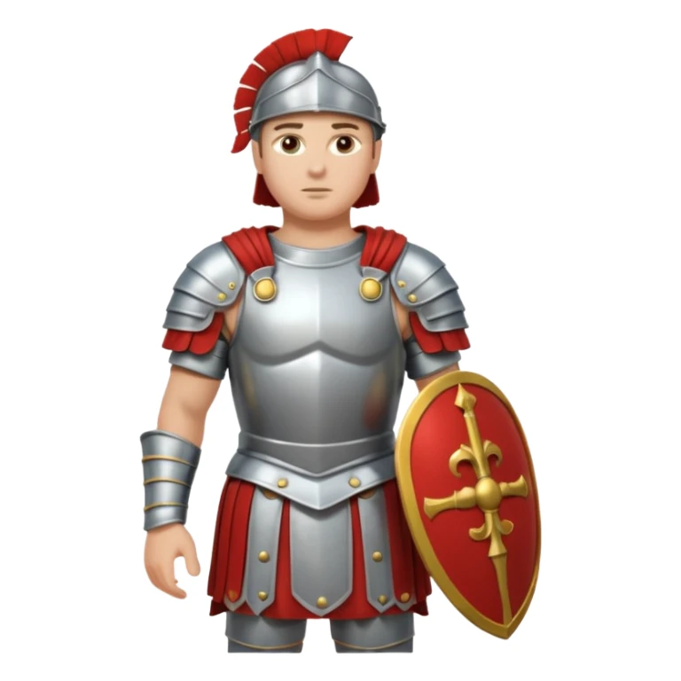 roman soldier fullbody with silver armos and without weapons sticker