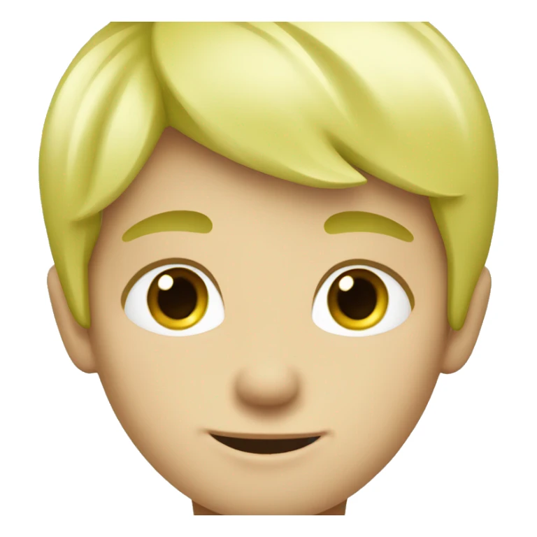 An attractive boy with light yellow hair, bright light grass green eyes sticker