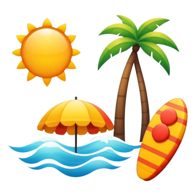 create sophisticated icon for summer news sticker
