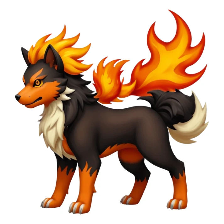 Houndoom-Arcanine-Pokémon-Fakémon-hybrid-creature sticker