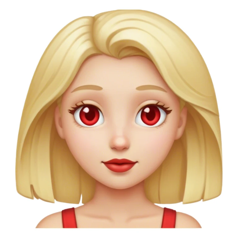 Blond girl with heart eyes sticker
