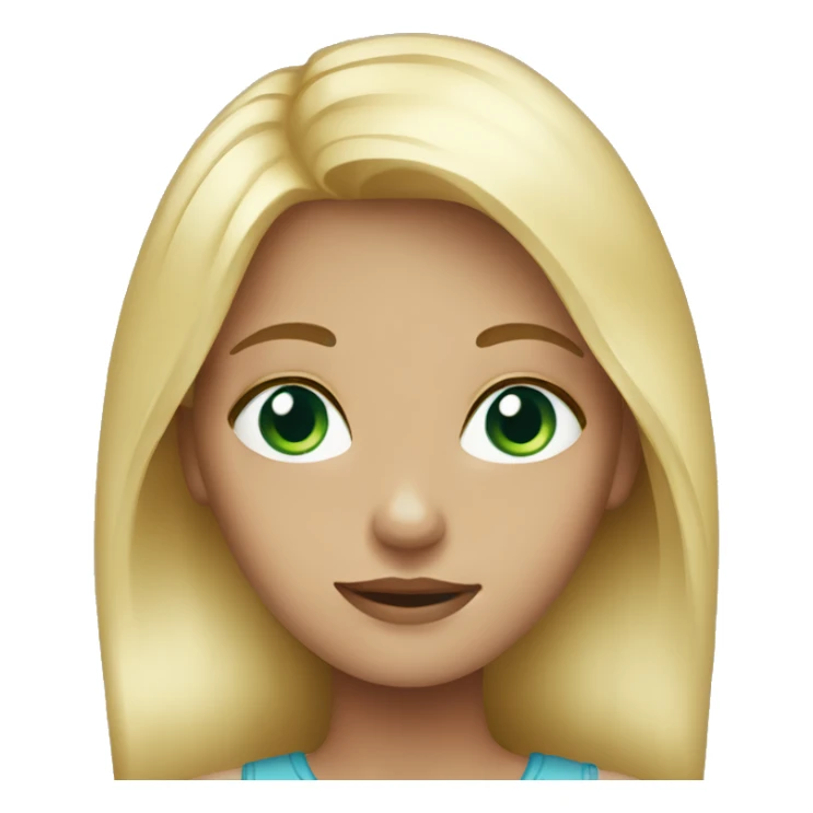 Girl with grey -blue- green eyes blond hair  sticker