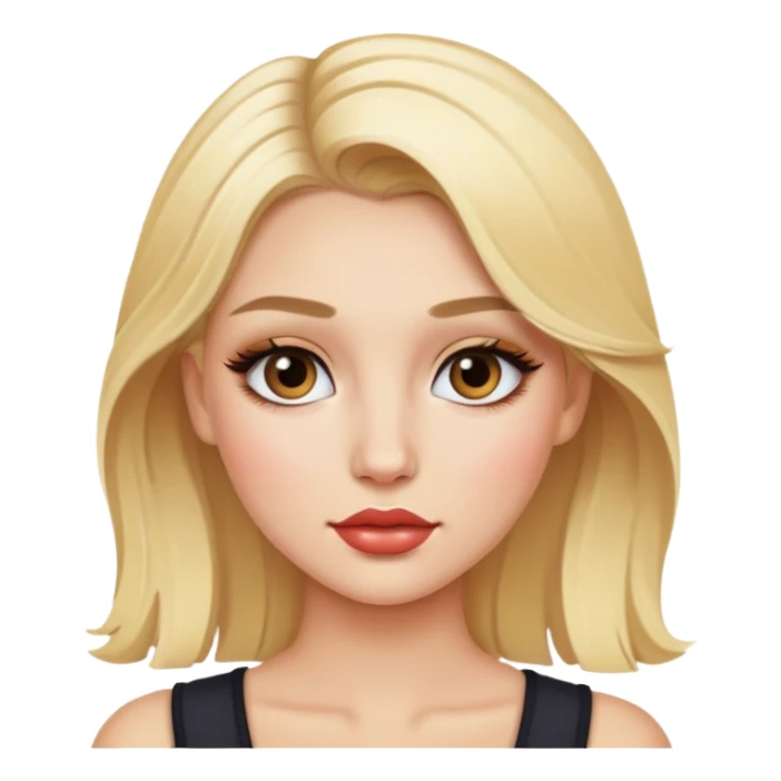 Blonde girl with make up sticker