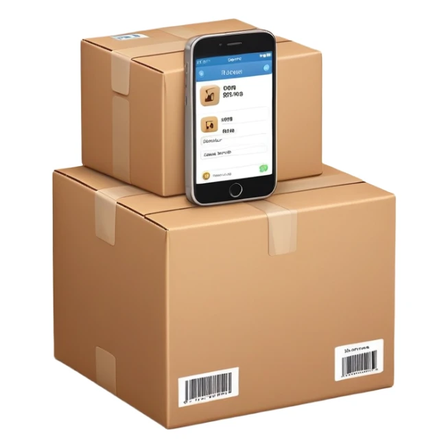 phone number and parcel delivery and online store sticker