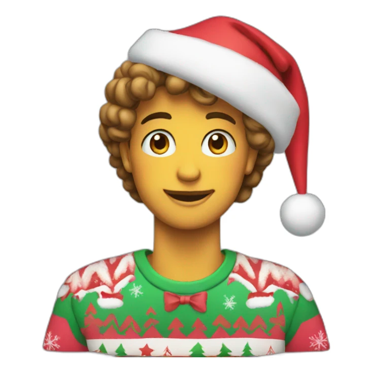 80s christmas sticker