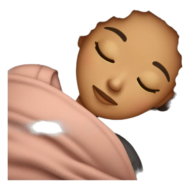 brunette girl sleeping cozy sticker