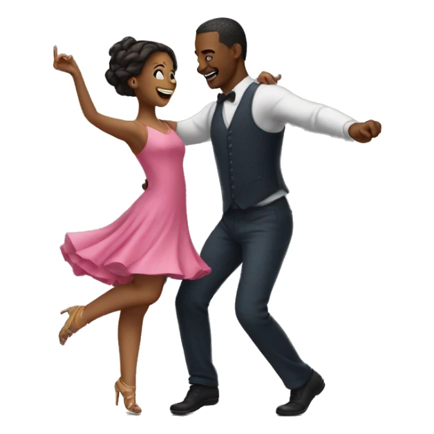 Man dancing emoji with girl dancing emoji sticker