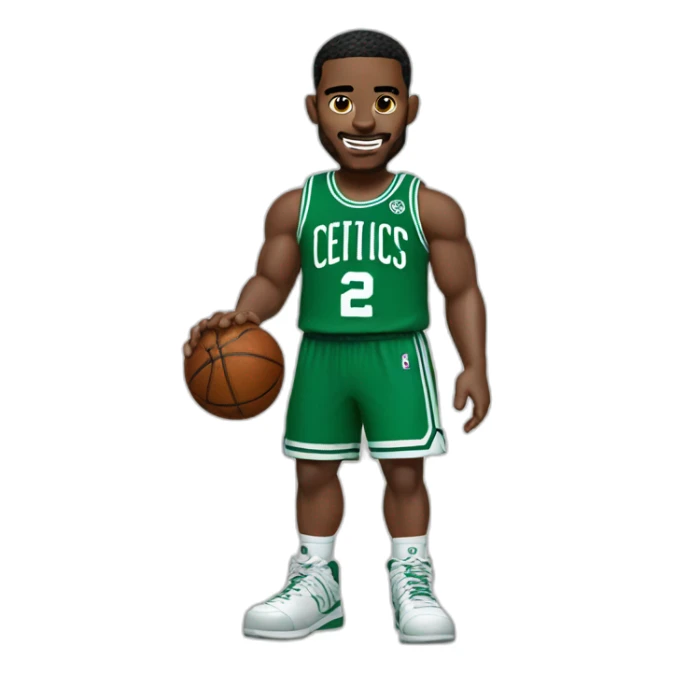 stitch wearing green boston celtics jersey sticker