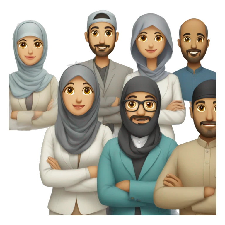 Group of muslim teachers sticker