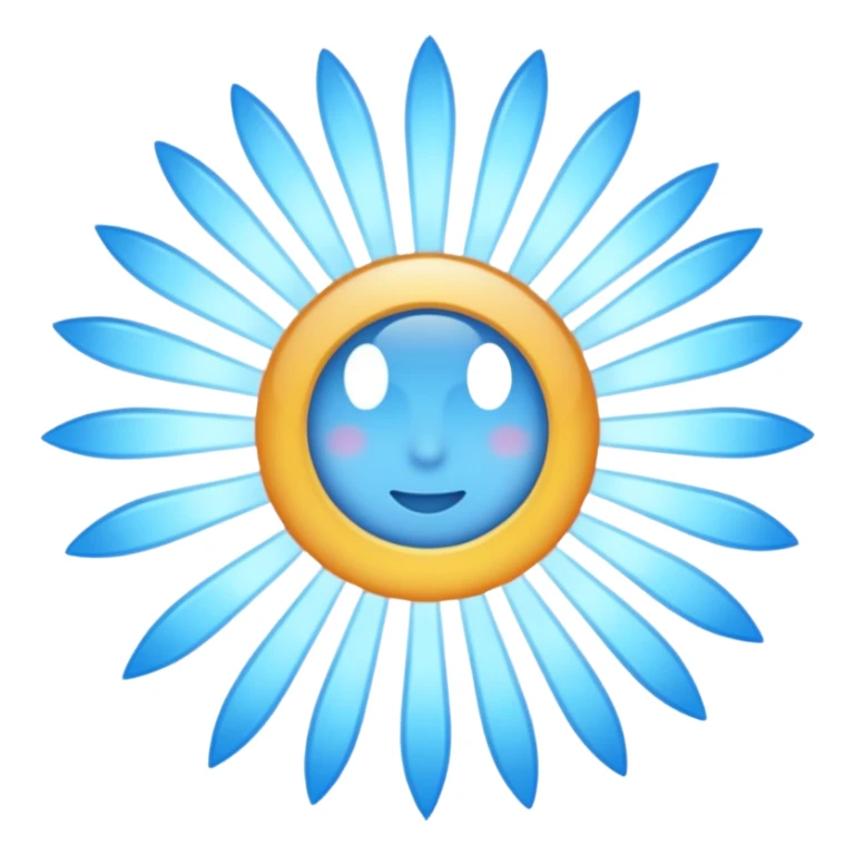 A lot of light blue rays  sticker