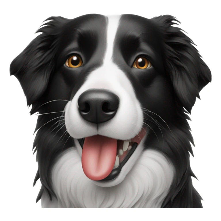 Black and white border collie smoking a cigar sticker