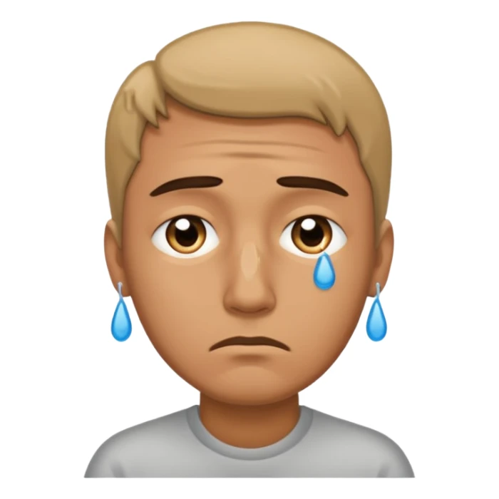 The sad man full body ultra realistic sticker