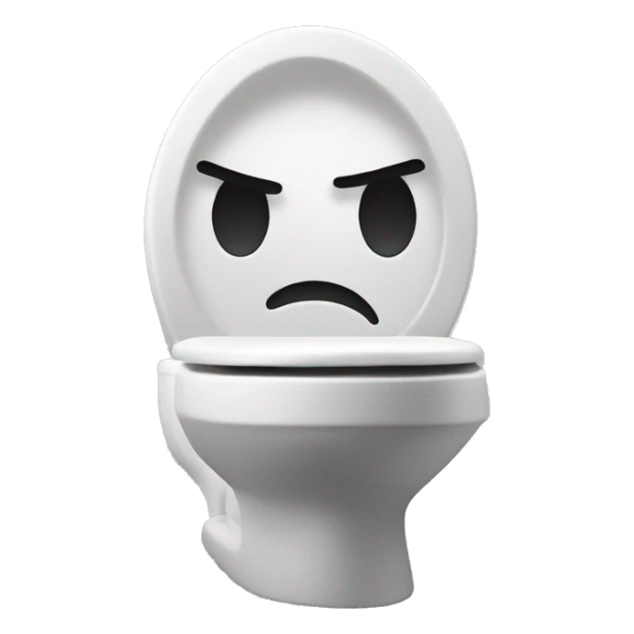 Head popping out of toilet sticker