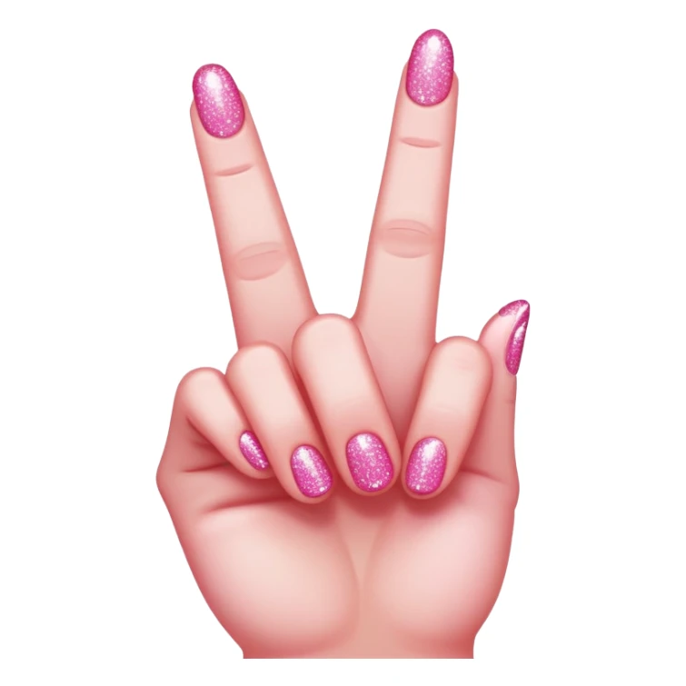 Pink sparkley middle finer  sticker