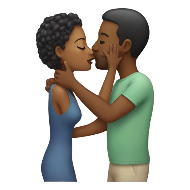 Man kissing woman sticker