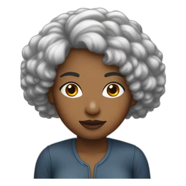 femme métisse avec les cheveux crépus  sticker