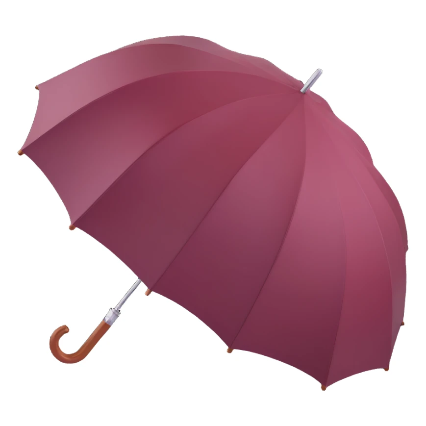 burgundy umbrella with a crystal handle in 3D emoji style sticker
