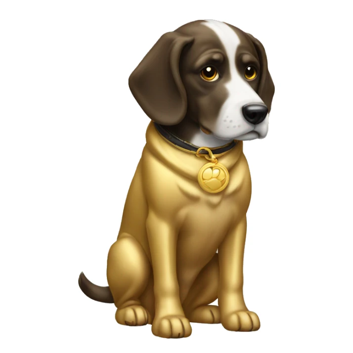 Dog gold sticker