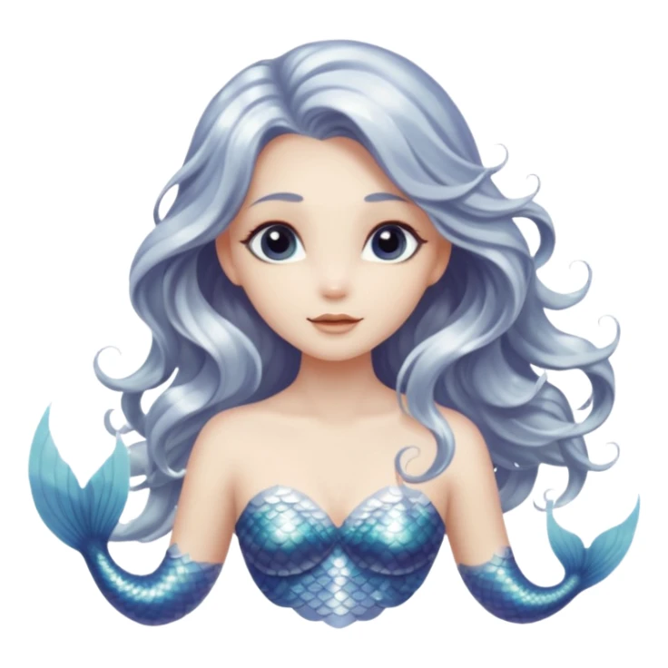 Lunar mermaid with more details sticker