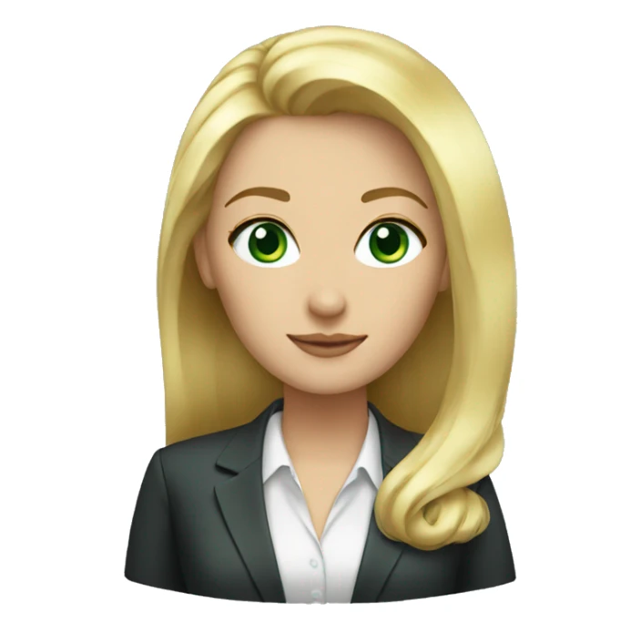 executive woman blonde hair and green eyes sticker