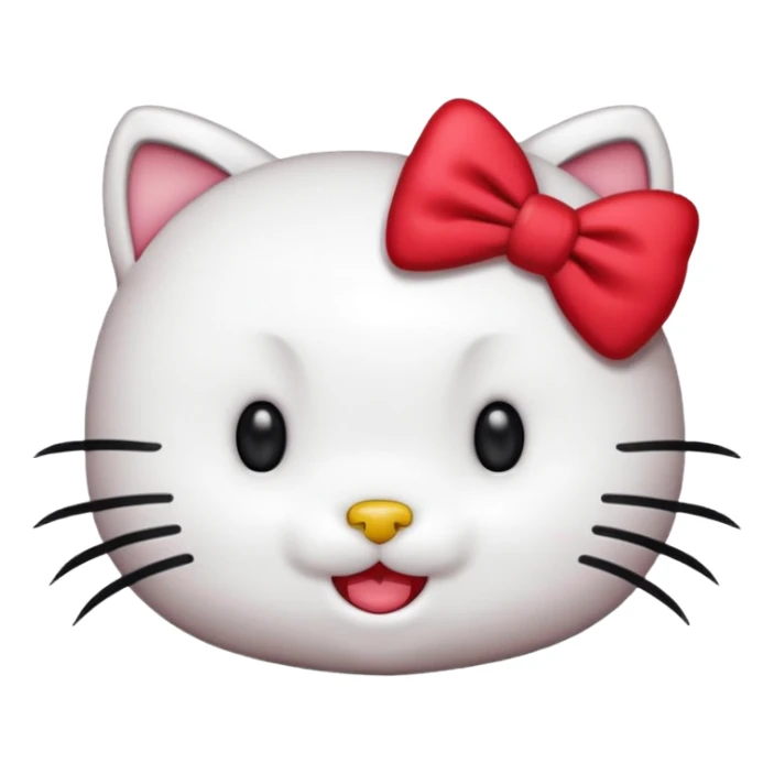 As un emoji de Hello Kitty más parecido  a la Hello Kitty sticker
