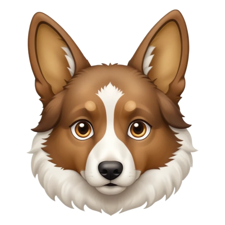 Brown and white Austrian Shepard with pointy ears sticker