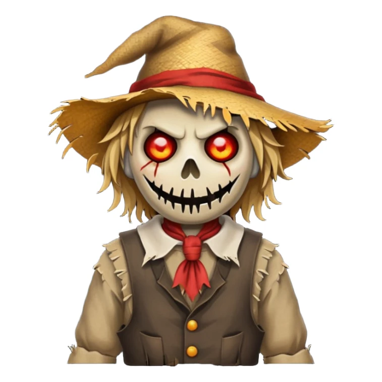 Scarecrow with Red Eyes horror look sticker